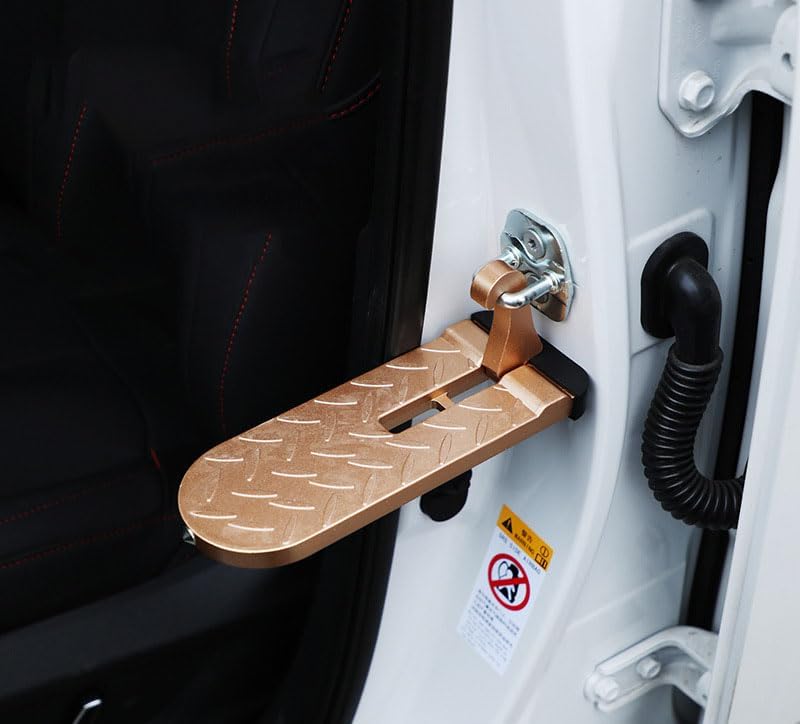 Swpato Car Door Step with Glass Breaker Safety Hammer & Roof Rack Access,Foldable Roof Rack Door Step - Fits Most Car, SUV and Truck, Max Load 400 lbs(Long) - Image 3